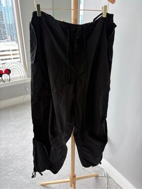 Local European Black Cargo Jogger Trousers